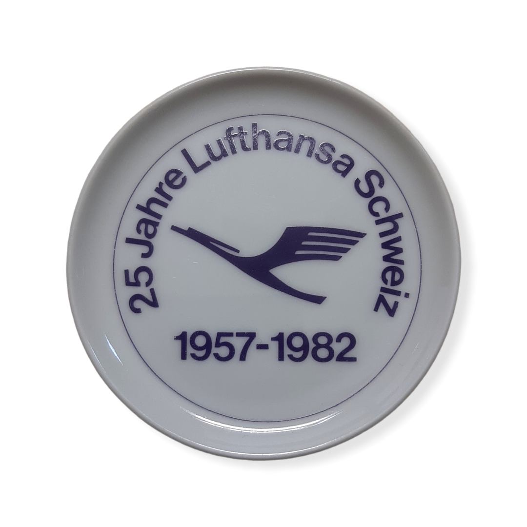 Lufthansa Jubiläumsteller 25 Jahre Schweiz 1957-1982